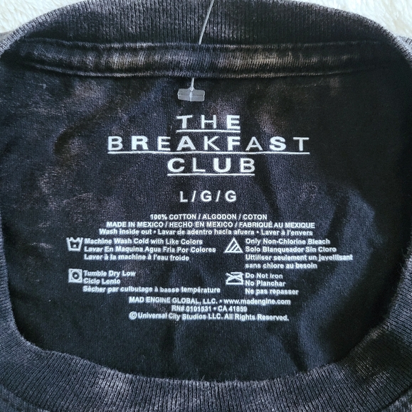 Mad😡 Engine Global🌎 LLC "The Breakfast🥞🥓 Club" Mineral Washed Tee👕 - Picture 5 of 12